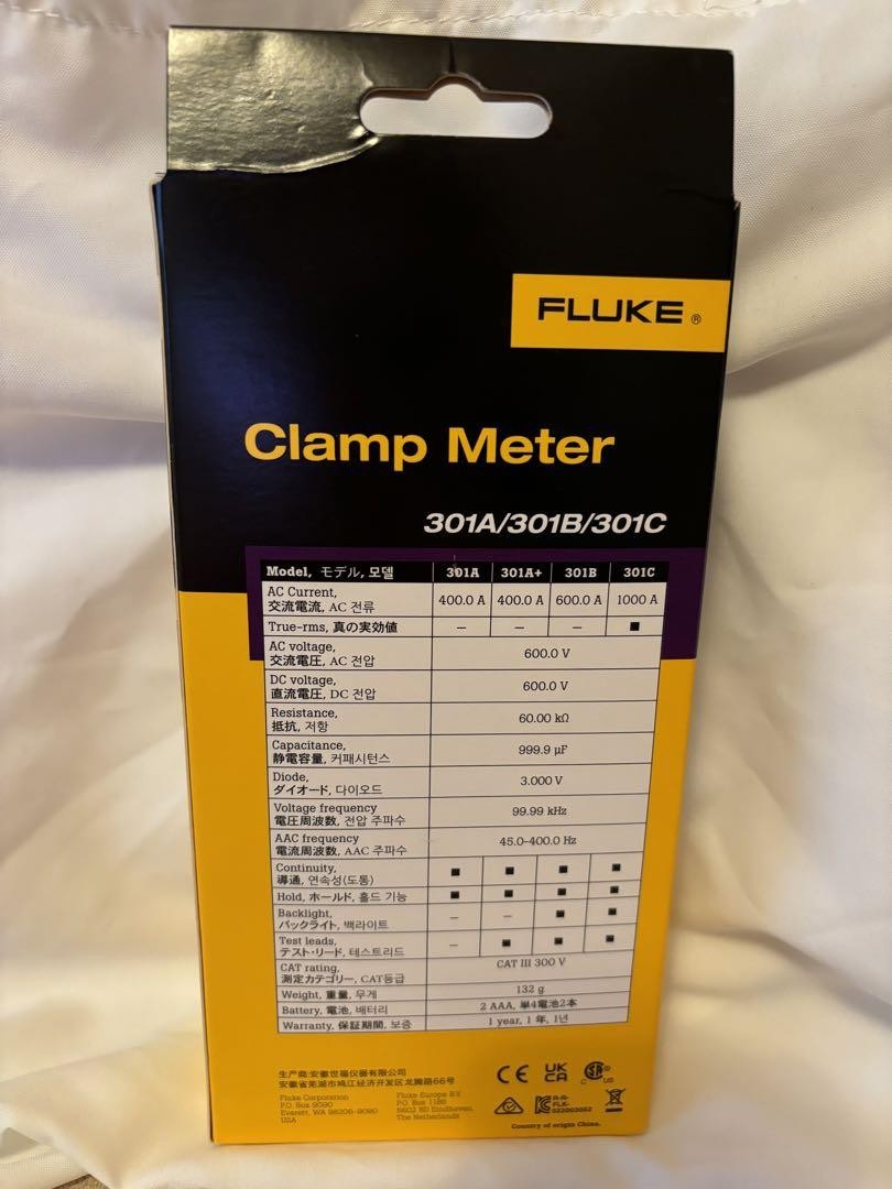 FLUKE Digital Clamp Meter 301A Tester Versatile Tool Yellow Electrical JP