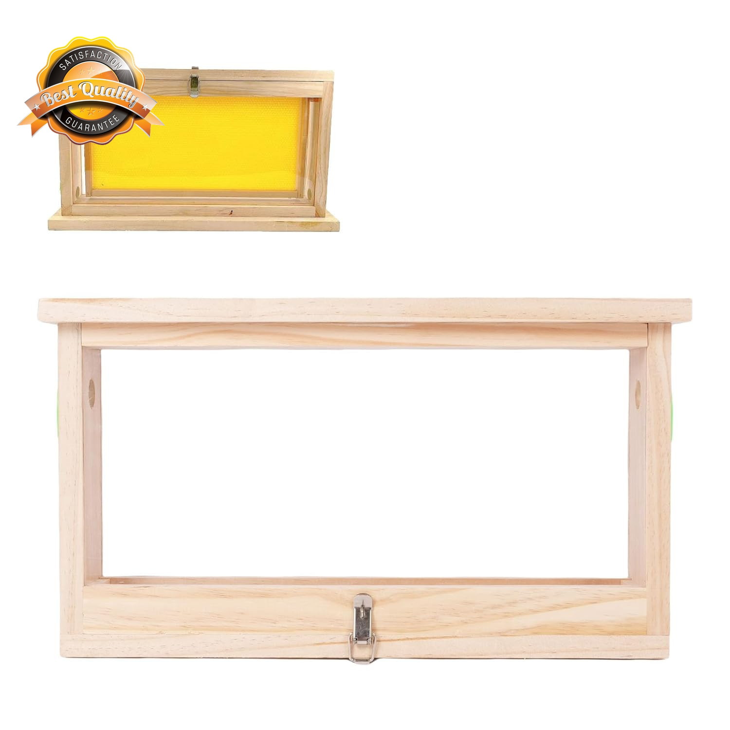 Bee Breeding Observation Box Acrylic Wooden Beehive Frame Vents 21.7In