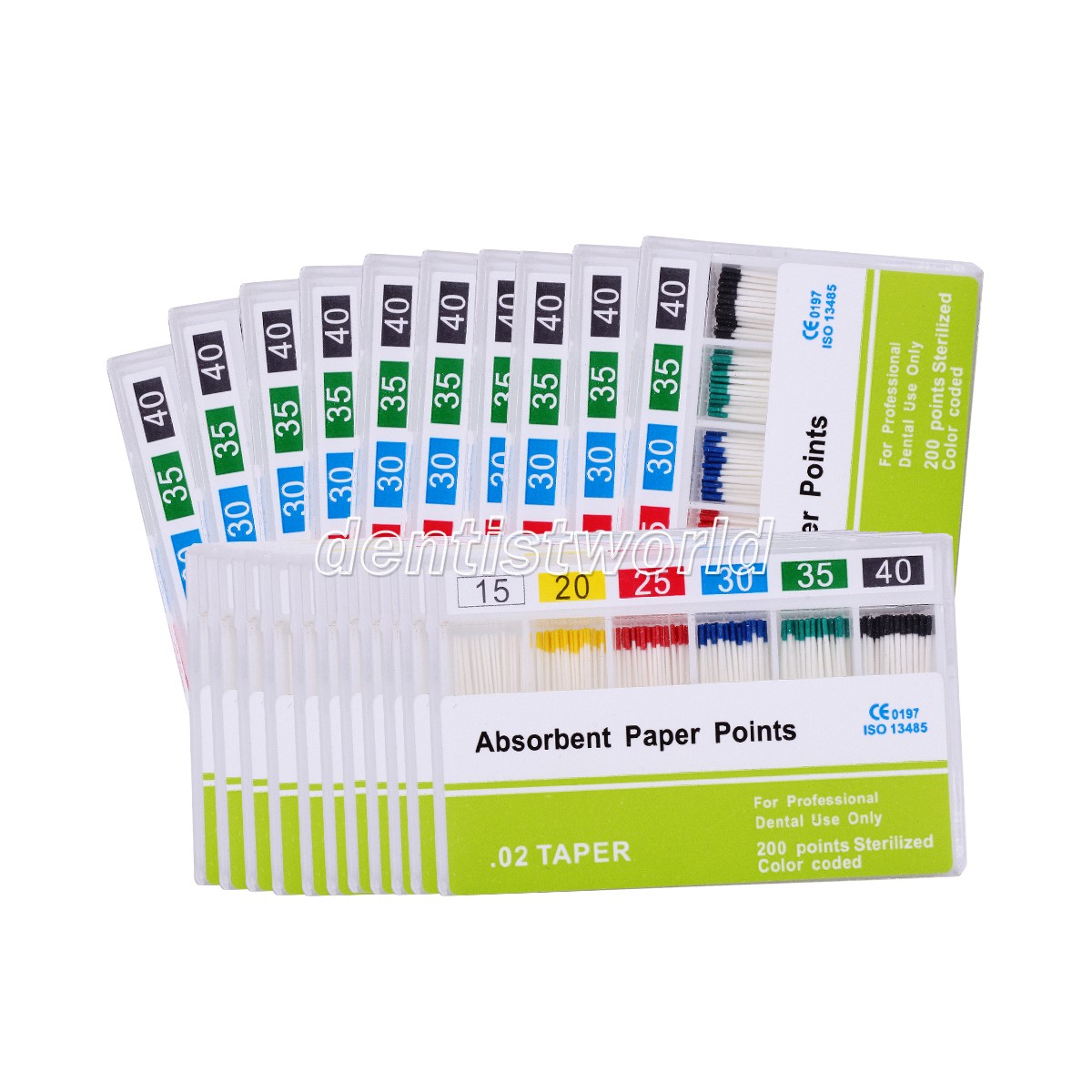 Dental Absorbent Paper Points PP 0.02 45 -80# Root Canal Endodontic Dentist Use