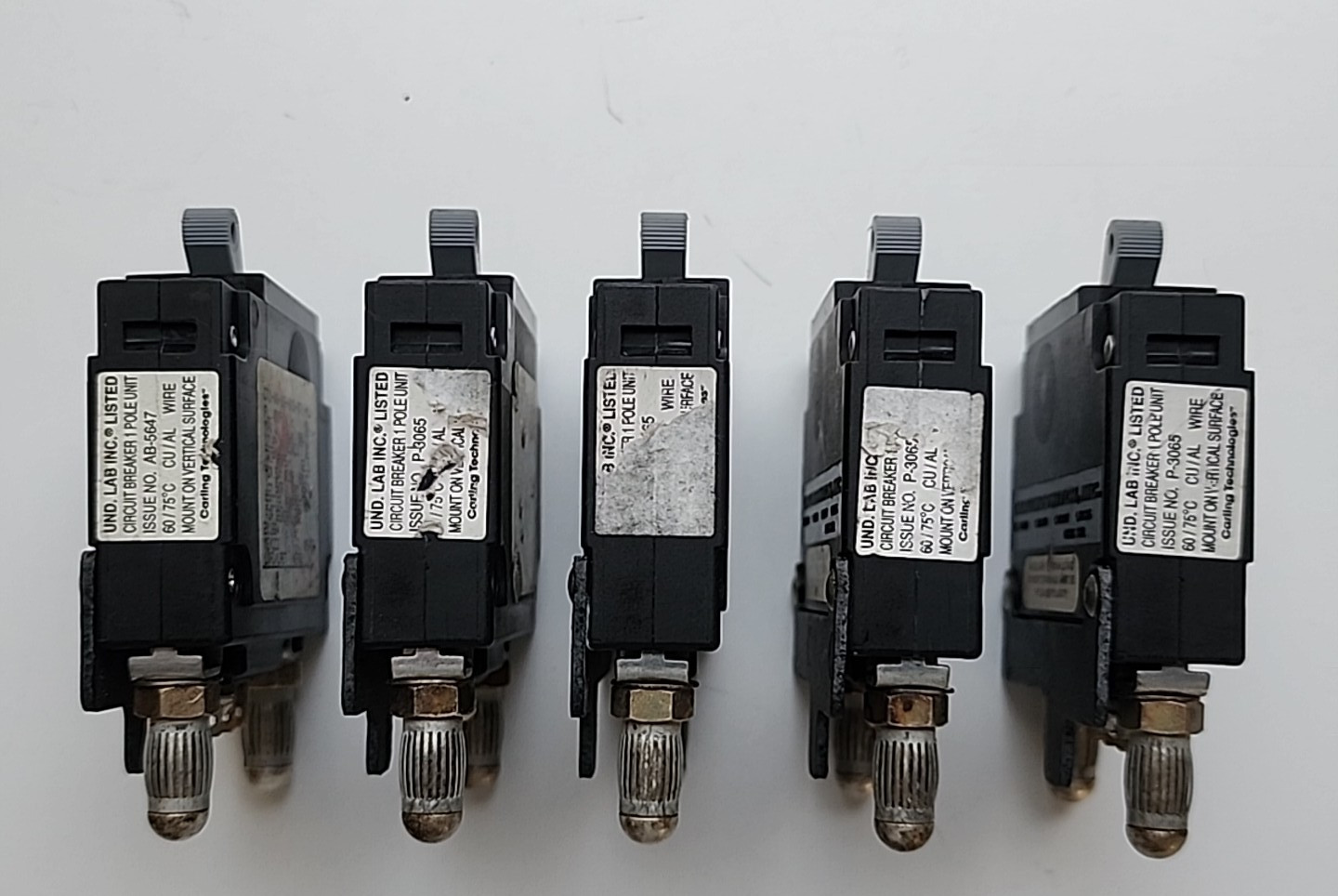 5x CARLING CTI-X0-12-003-A71-MJ 50A 80V BULLET STYLE CIRCUIT BREAKER[MC-4]
