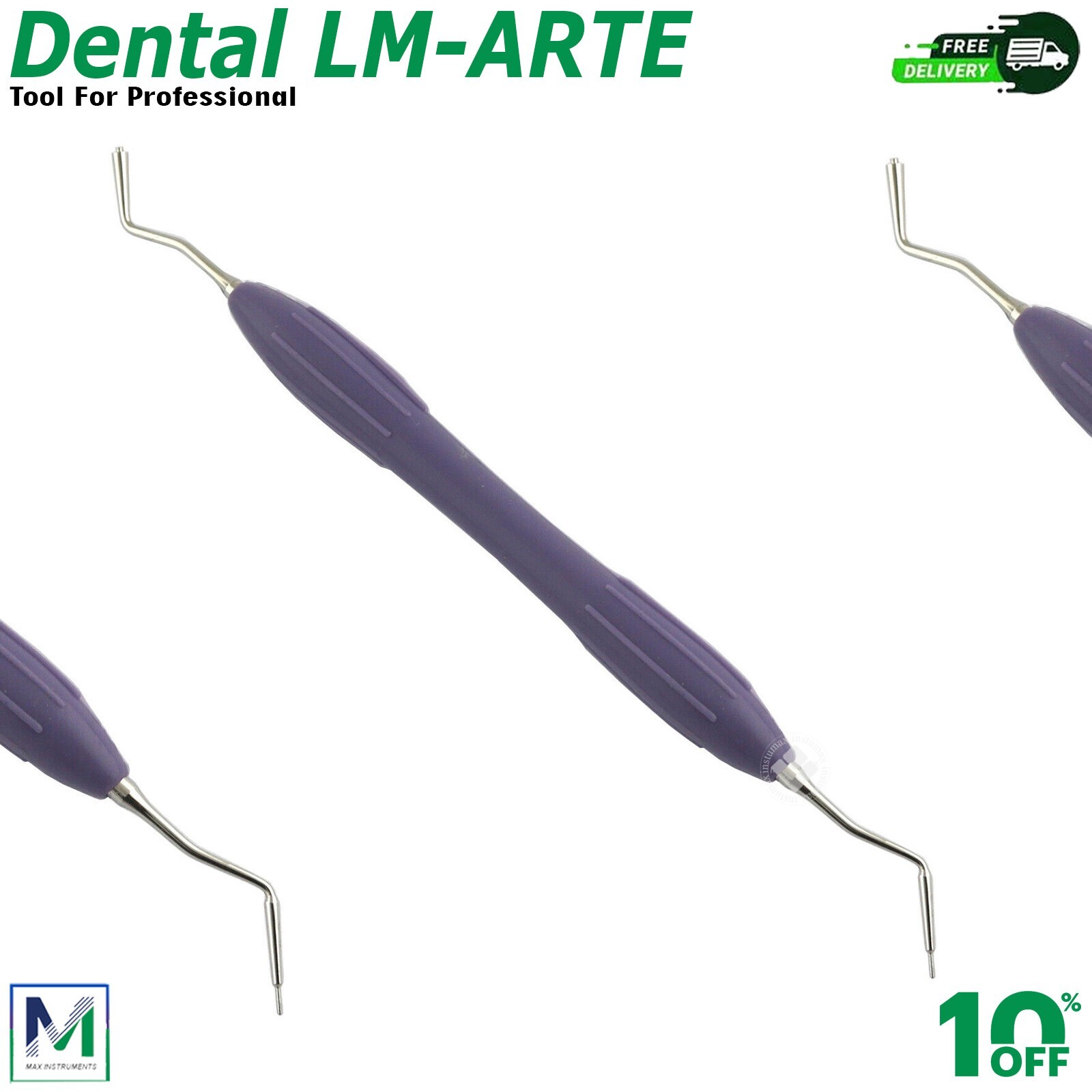 Set of 10 Restorative Instruments Silicone Handle Dental Tool Kit INSTUMAX® ARTE