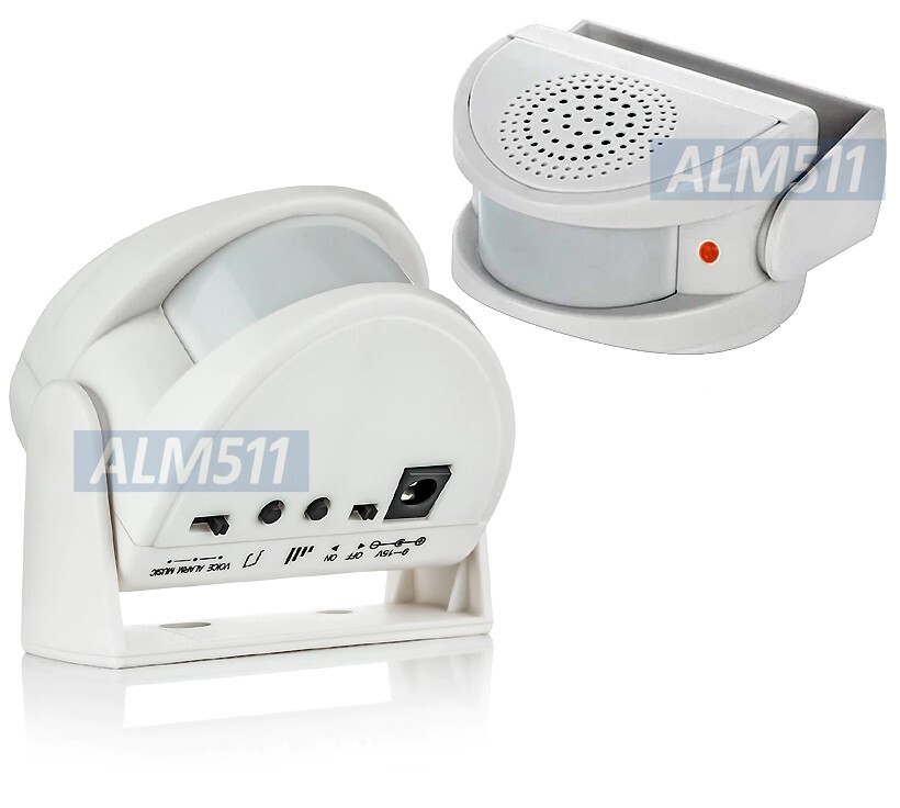 Stand Alone 2-In-1 Motion Detector Alarm Door Chime With 90dB Siren Chime Sound