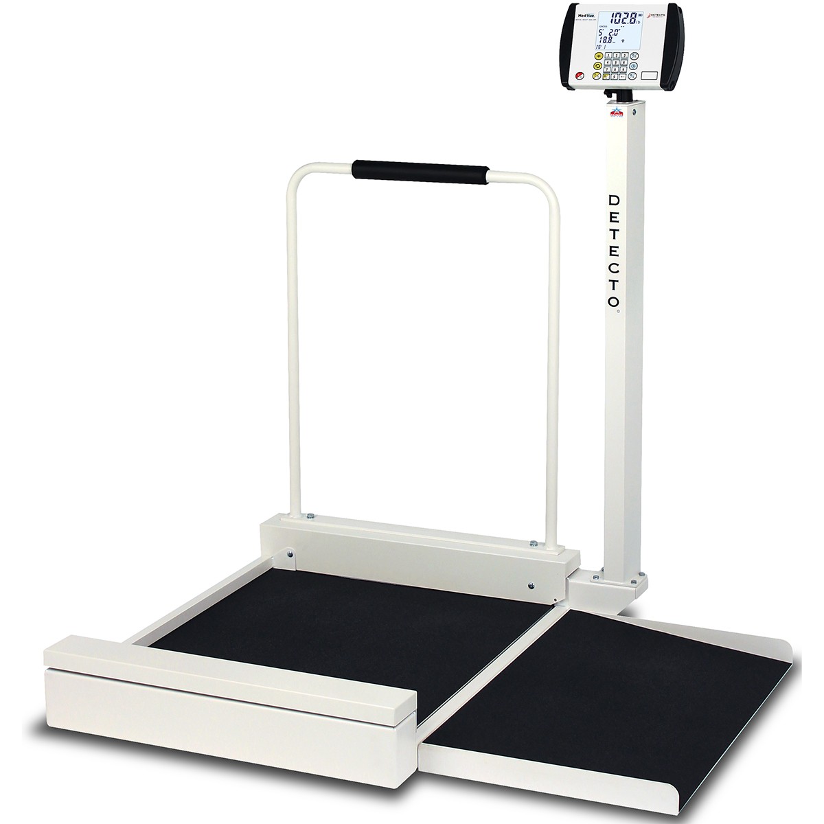 Detecto 6495 Stationary Digital Wheelchair Scale 800lb x 0.2lb BMI AC Adapter