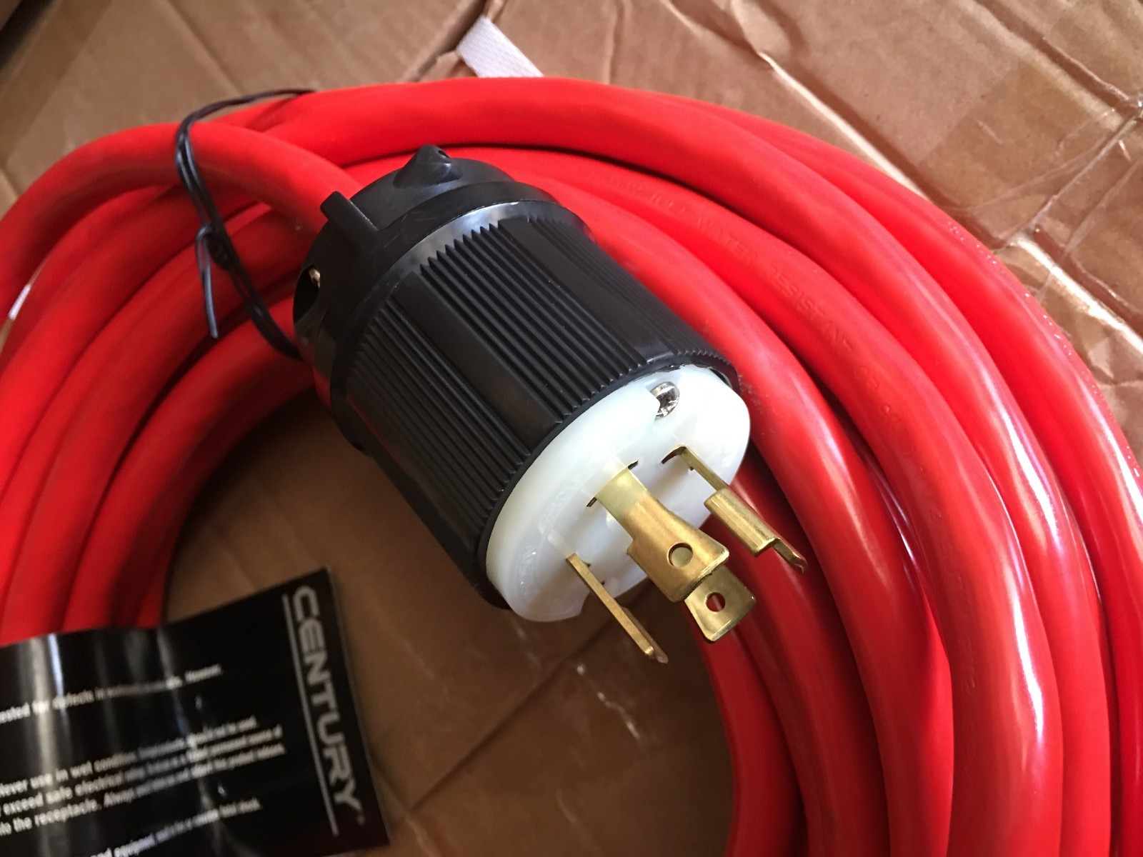 Generator Extension Cord 30A 50FT NEMA L14-30 10AWG Copper Wire UL with 3 outlet