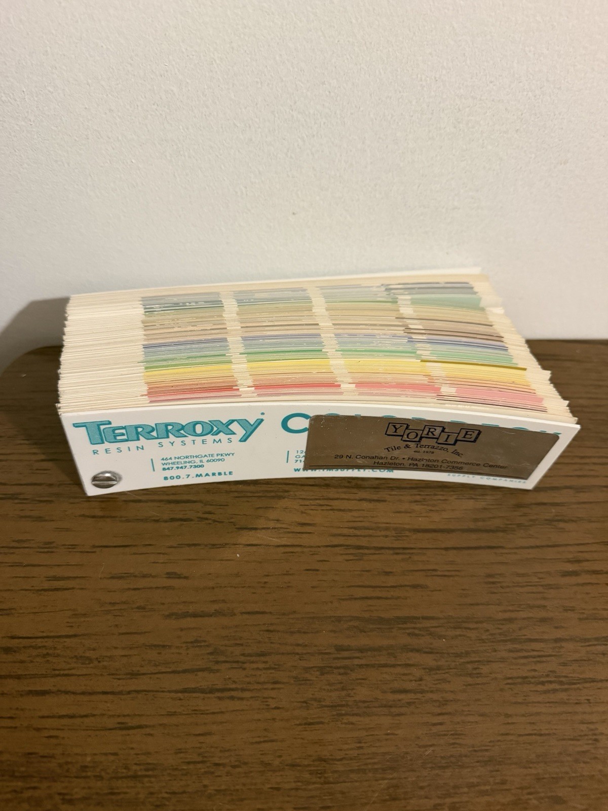 TERROXY Resin Systems YORIE Color Swatch Flip Book Used Excellent Condition