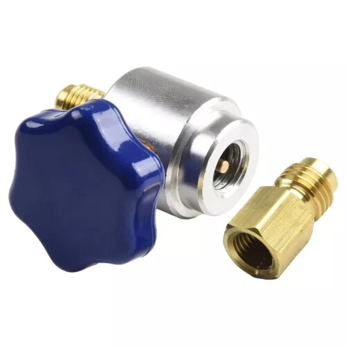 Self Sealing R134A Can Tap Valve Adapter For A/C Charging Hose Convertor US