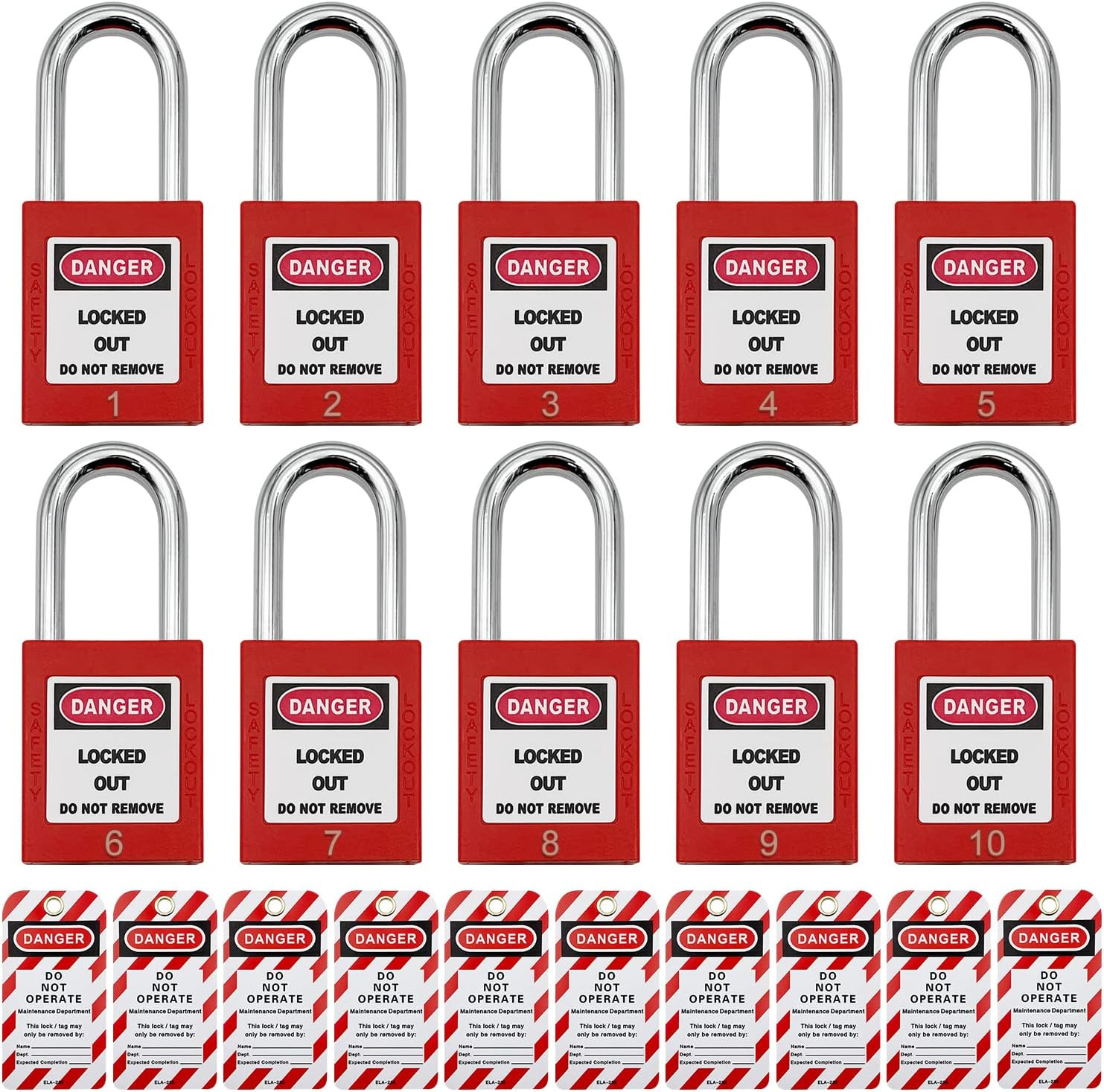 Lockout Tagout Locks, Safety Padlock, Loto Locks Keyed Differently Lock Out Tag