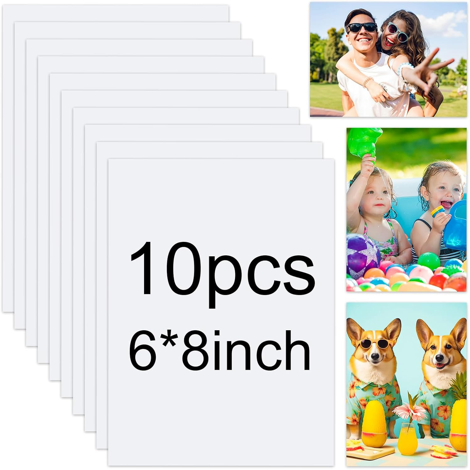 10 Pcs Aluminum Sublimation Blanks Heat, 6 X 8 Inches Metal Photo Blanks DIY Bla