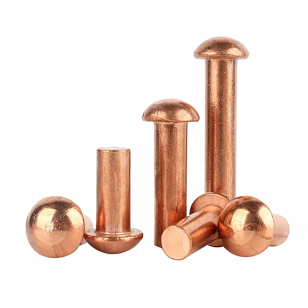 M1.5 M2 M2.5 M3 M4-M8 Solid Copper Round Pan Head Rivets Nut Hammer Rivet DIN660