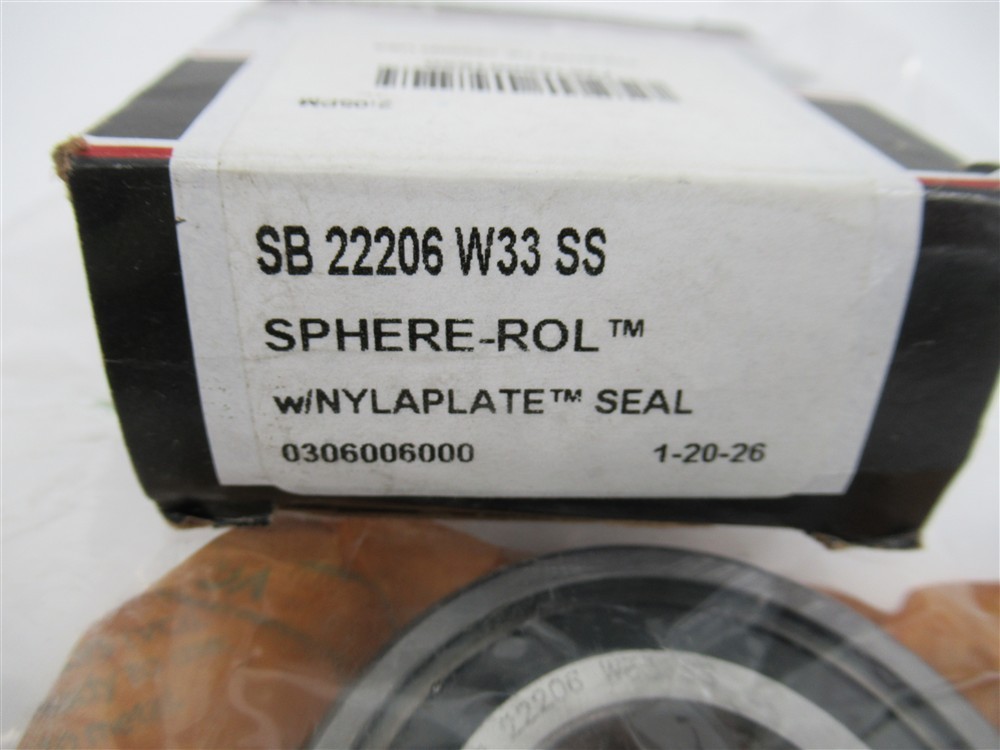 McGill SB 22206 W33 SS , 30mm I.D. x 62mm O.D. x 20 WSpherical Roller Bearing