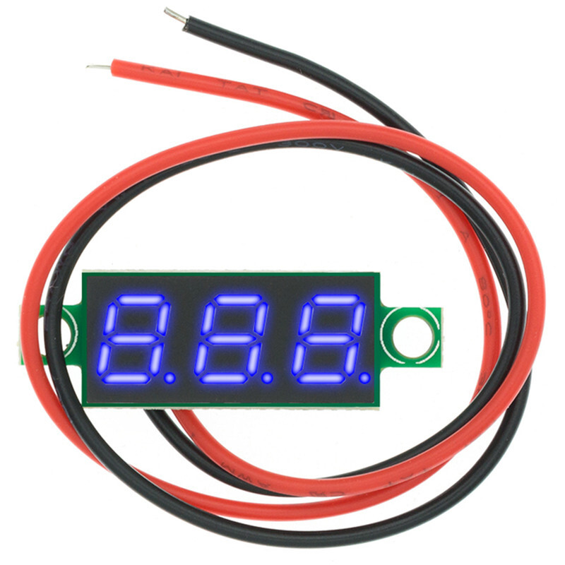 2pcs 0.28in ultra-small digital DC voltage meter head adjustable,2 wire DC5-30V