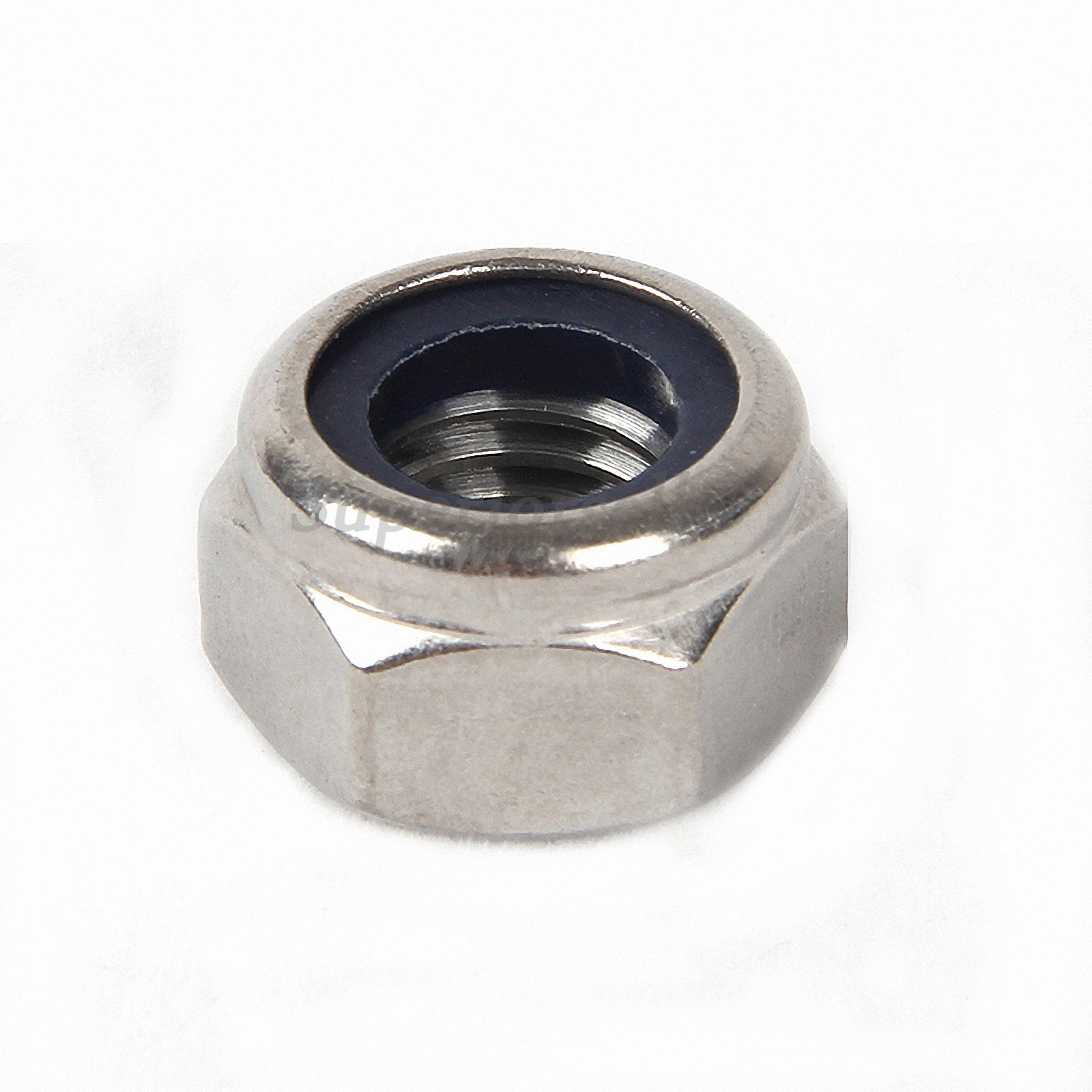 M4 M5 M6 M8 M10 M12 Hex Nyloc Nylon Insert Locking Nuts – SUS201 Stainless Steel