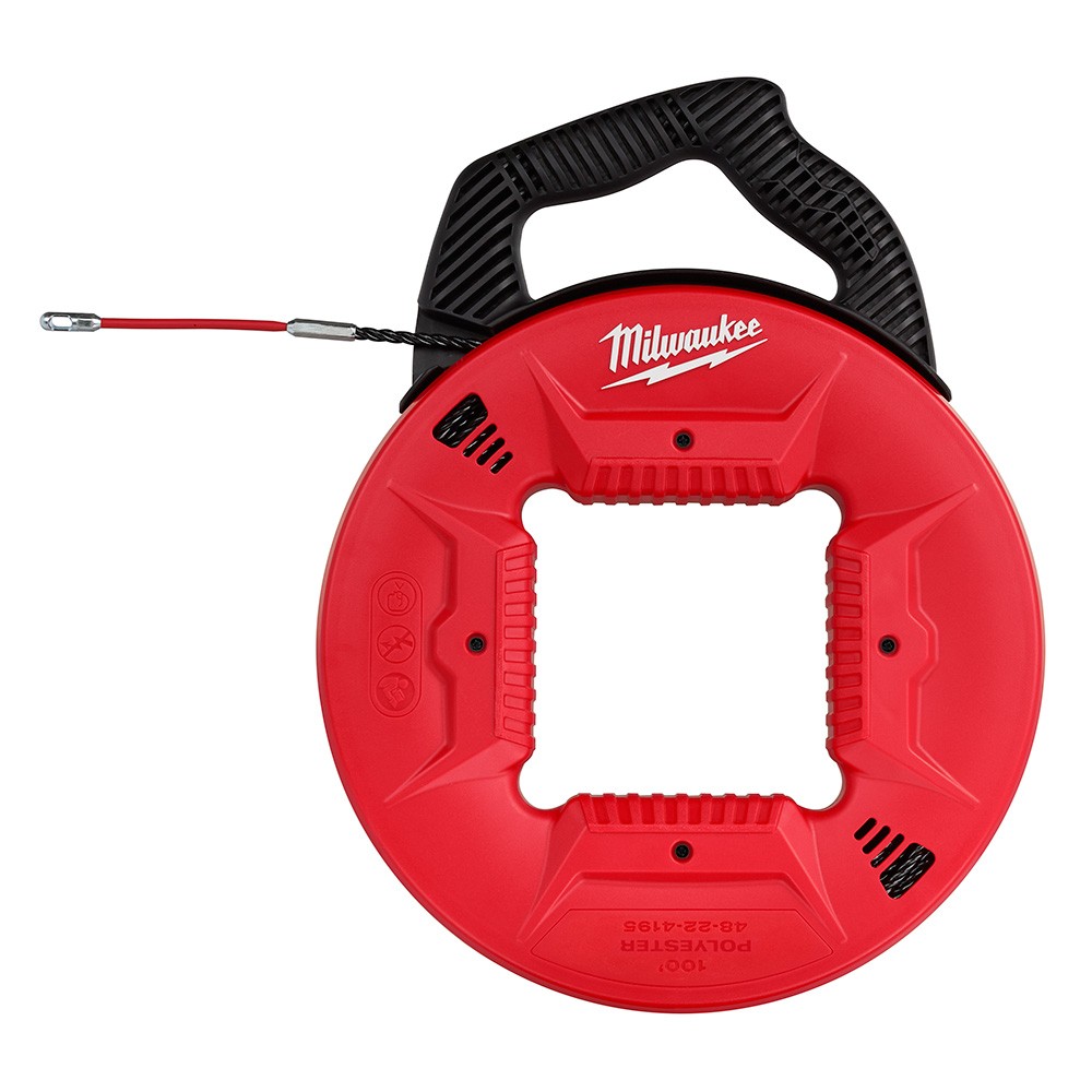 Milwaukee 48-22-4195 100′ Polyester Fish Tape w/ Flexible Metal Leader