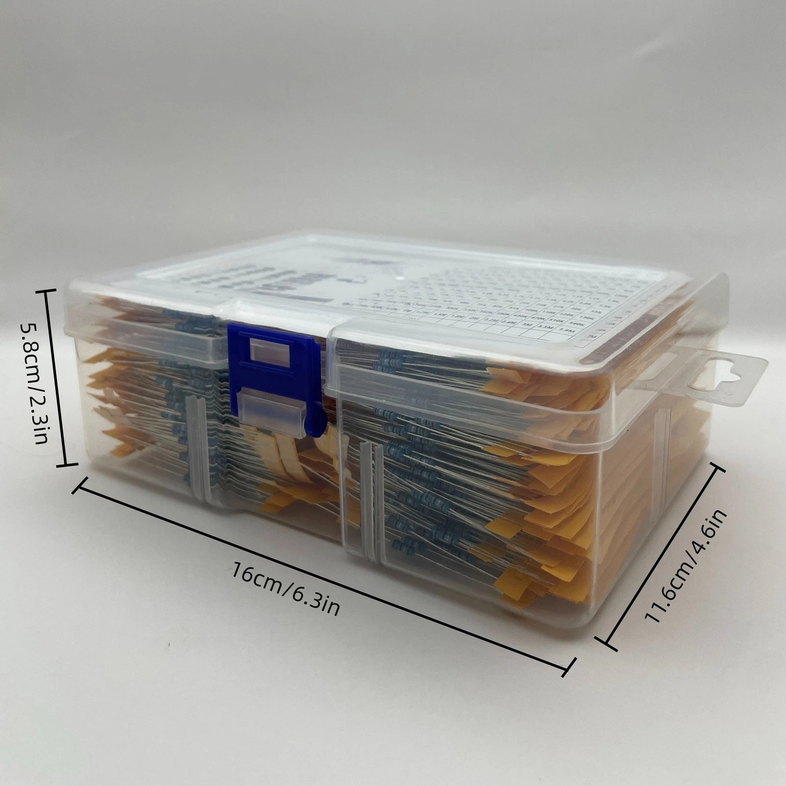Complete 1/4W Metal Film Resistor Set: 3120pcs, 1Ω-10MΩ ±1%, 156 Values w/Box