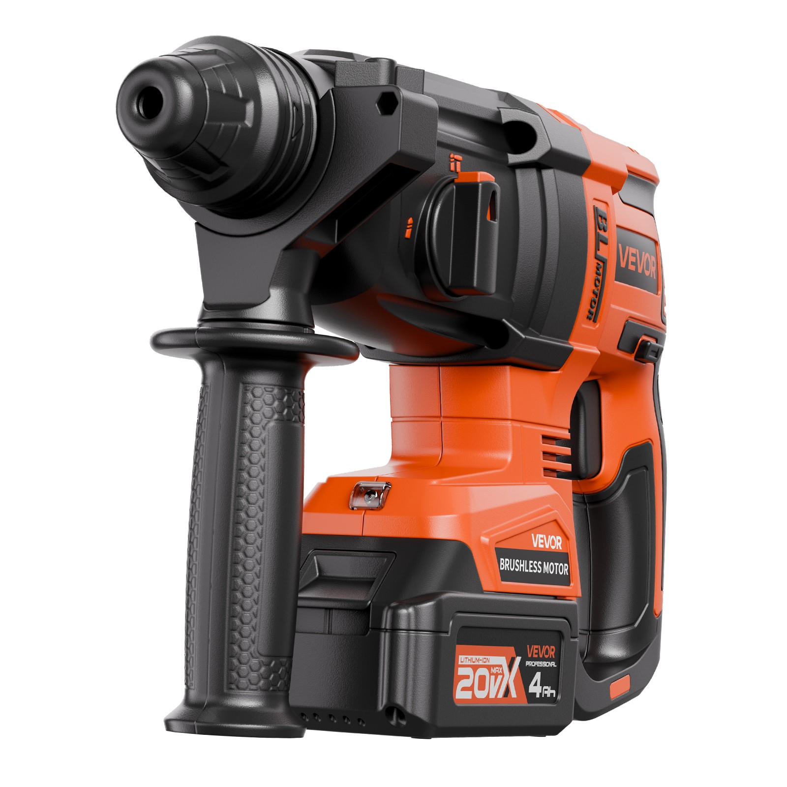 VEVOR 20V SDS-Plus Brushless Cordless Rotary Hammer Drill Kit 1.1 In 1200RPM