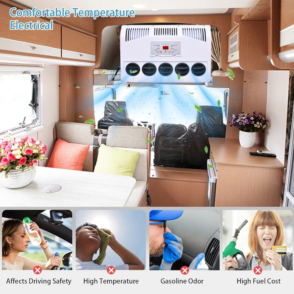 11000BTU 12V Cab Truck Air Conditioner Split AC for Semi Trucks Bus RV Caravan