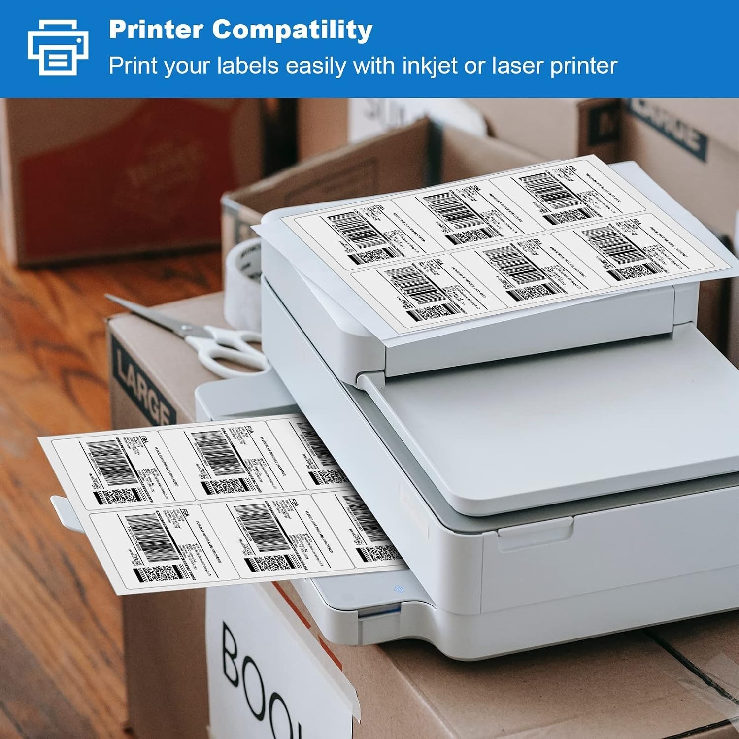 100 Sheets of Self-Adhesive Shipping Labels – 600 Count, 3-1/3″ x 4″