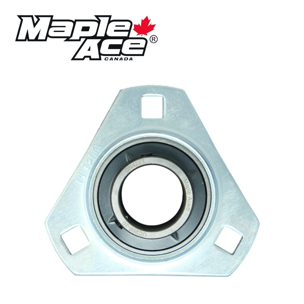 UCPFT205-16 Pressed Steel Housing Triangle Flanged 3-Bolt with Insert Bearing 1″