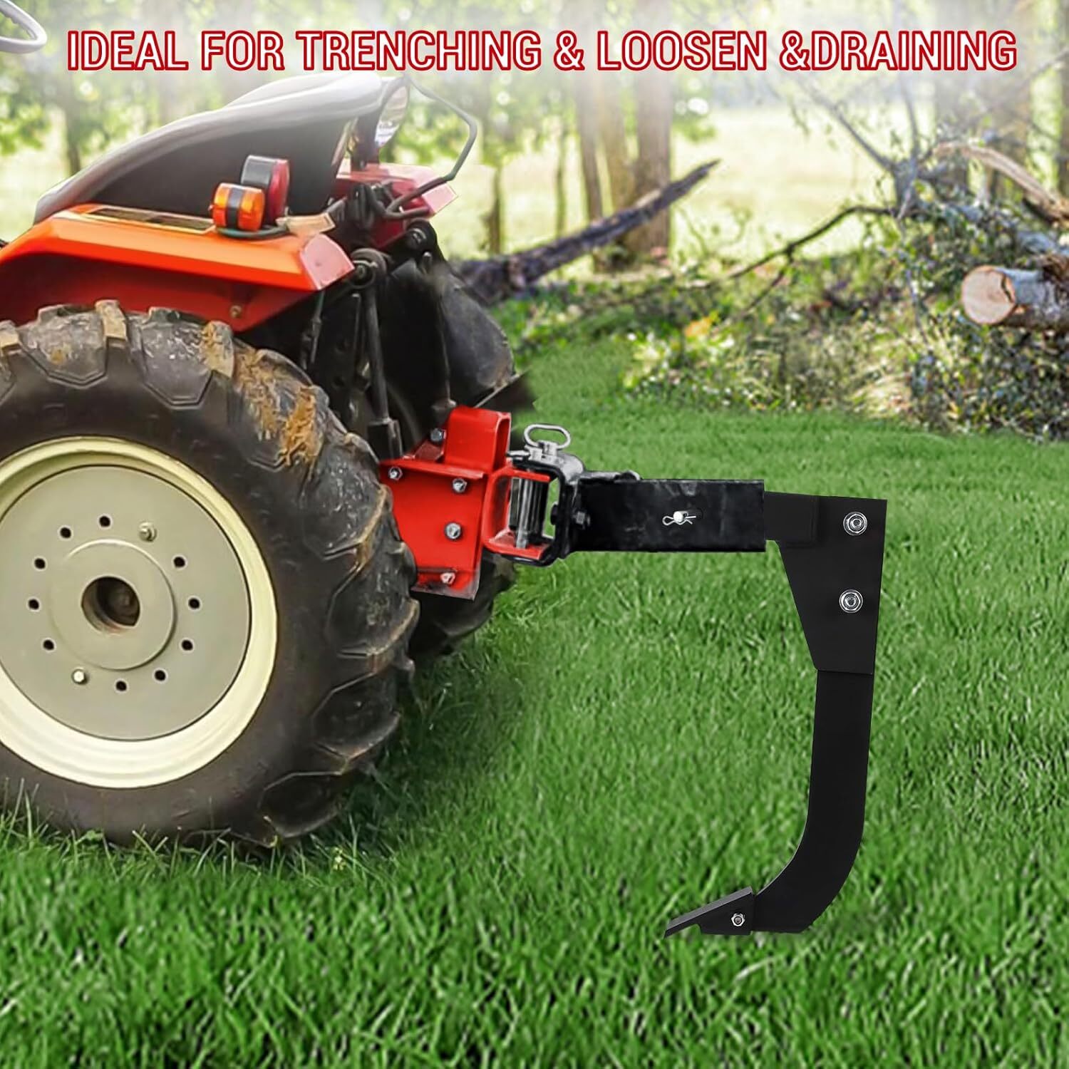 18” Scarifier Shank Hitch Mounted Trencher w/ 2 Replace Teeth Fit 2″ Receiver