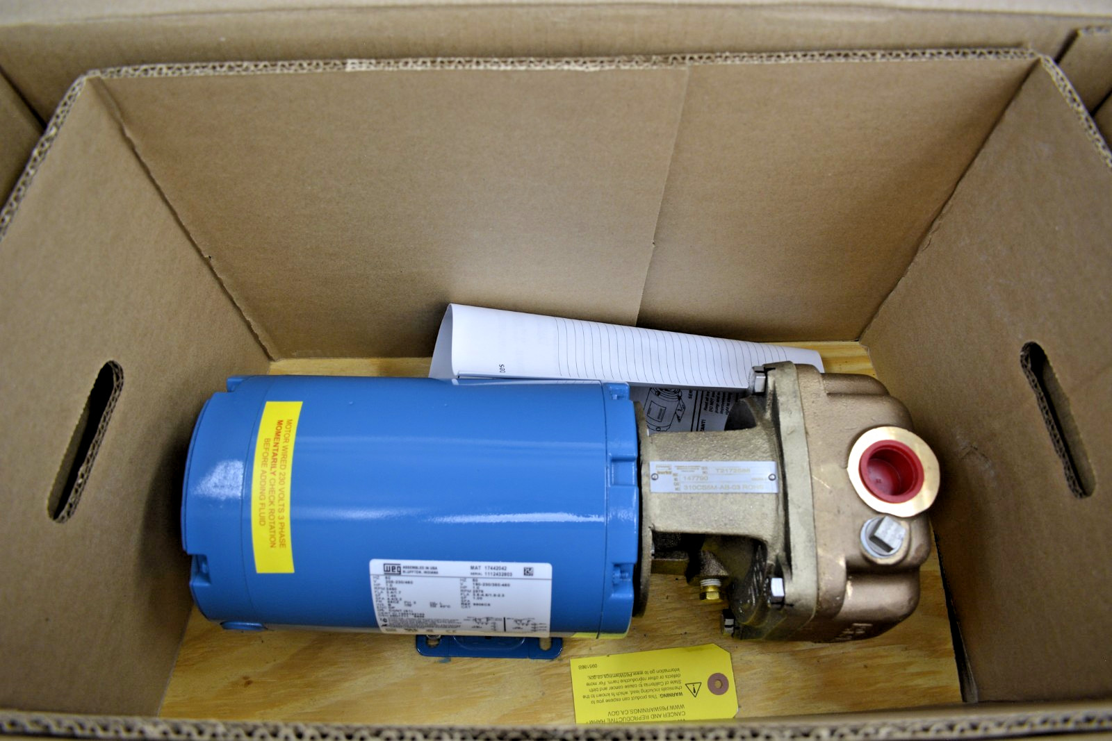 147790/ PUMP, TH FSHR 099123, 1HP, 50-60-3, 310CS5M-AB-03 HI TEMP/ BURKS PUMPS