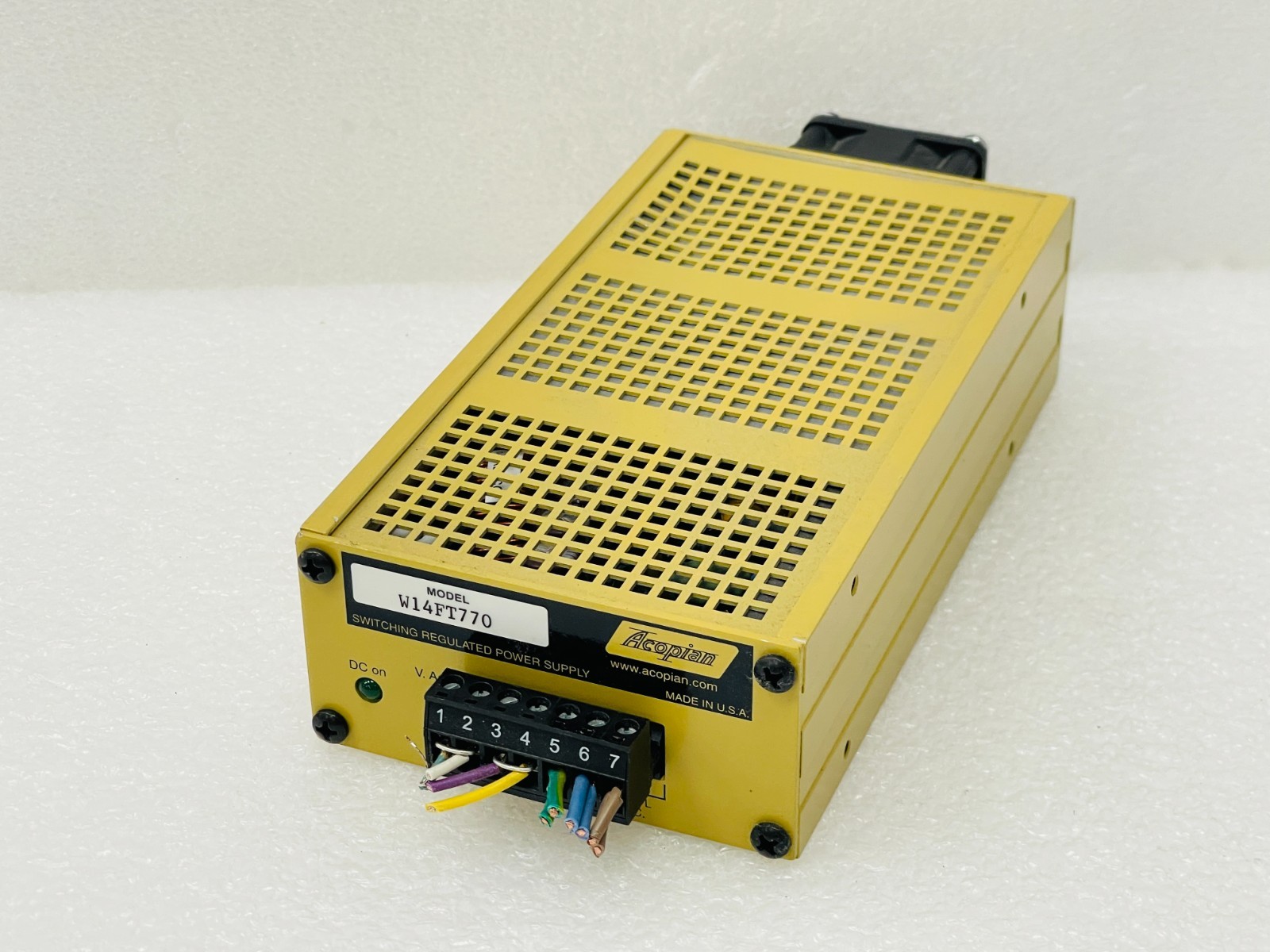 USED – Acopian W14FT770 SWITCHING REGULATED POWER SUPPLY / 30-Days Warranty