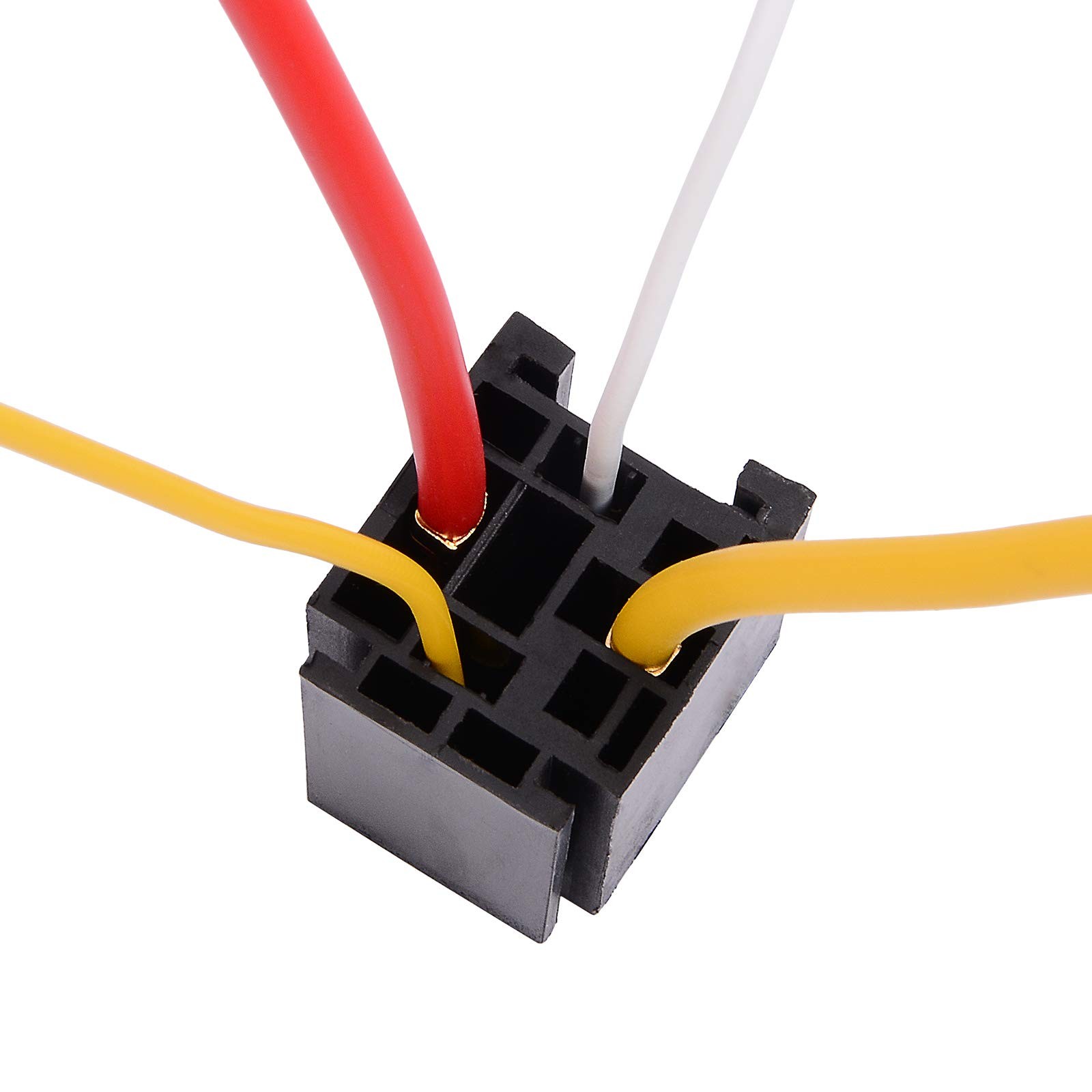 5 PCS Heavy Duty Truck Engine 4 Pin 80A 12V On/Off Normally Open SPST Relay