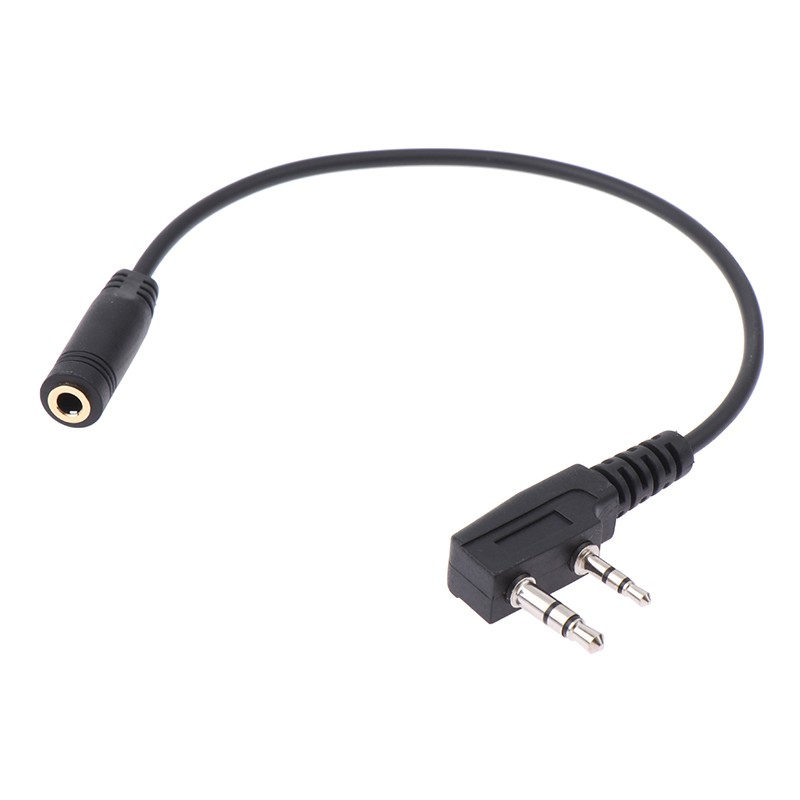 2 Pin K1 To 3.5MM Female Audio Earphone Transfer Cable For TYT For UV5R 888S