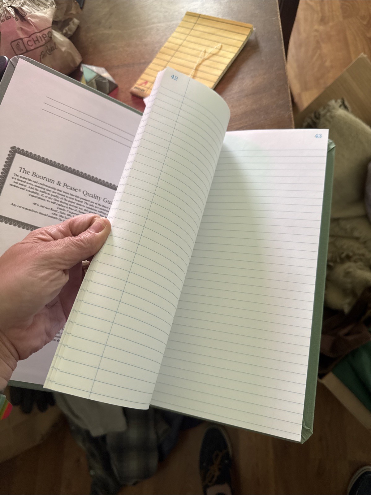 Boorum & Pease 500 Page Record Ledger Book Hardcover Green 66-500-R