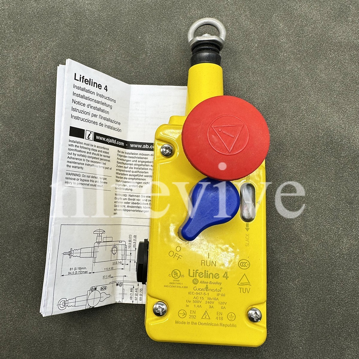 Guardmaster Lifeline 4 Cable Pull Rrope Switch 440E-L13042 For Allen Bradley