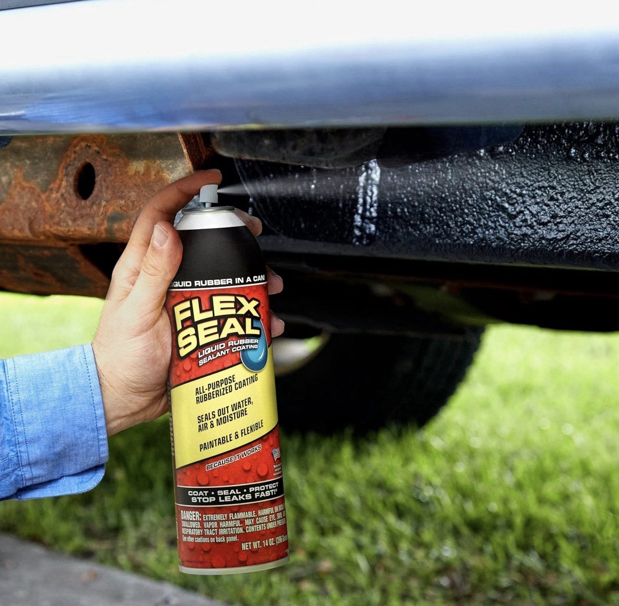 Flex Seal Spray Rubber Sealant 14 oz – Black – Waterproof Coating – Pack of 6