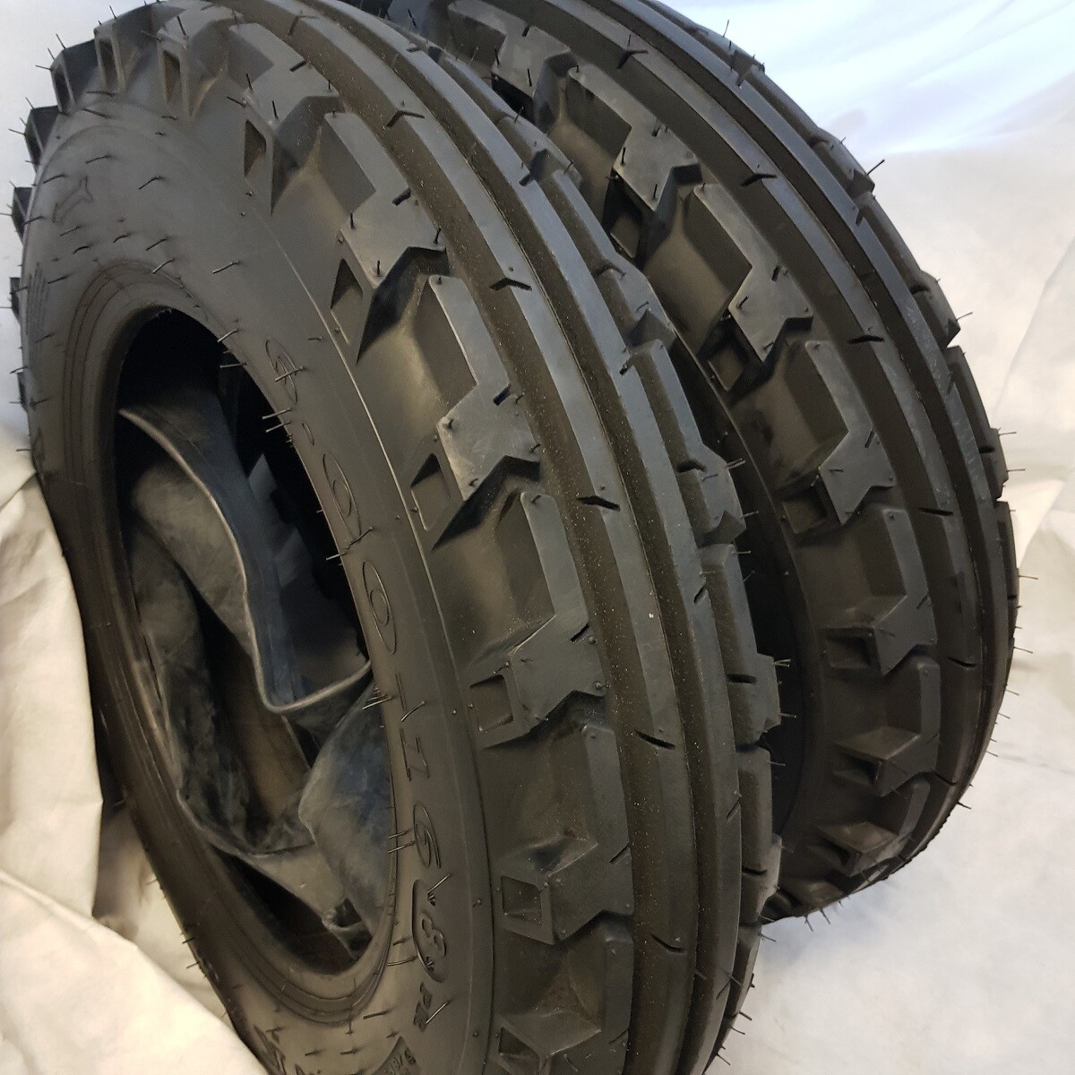 6.00×16, 6.00-16, (2 TIRES + 2 TUBES) 8 PR ROAD CREW KNK-30 4-Rib Tractor Tires