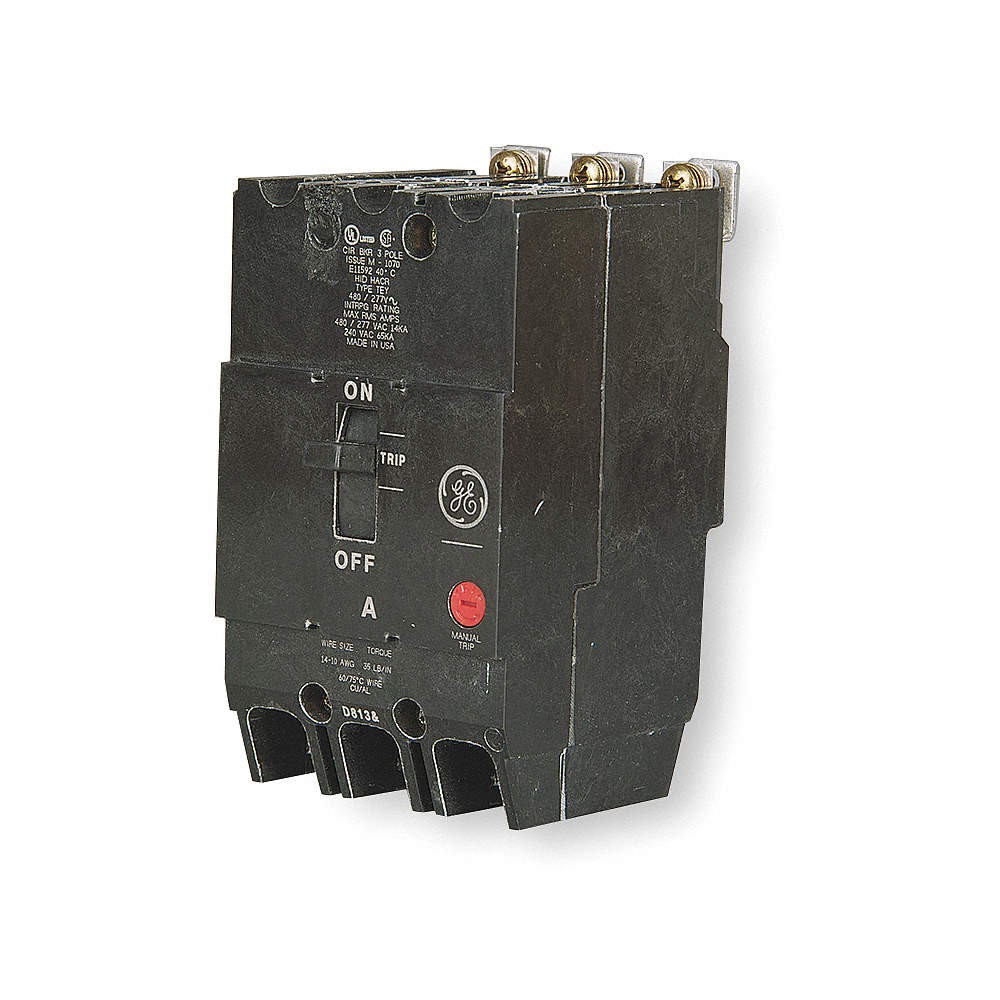 GE TEY330 Circuit Breaker,30A,Bolt On,277/480V,3P 3HXF2