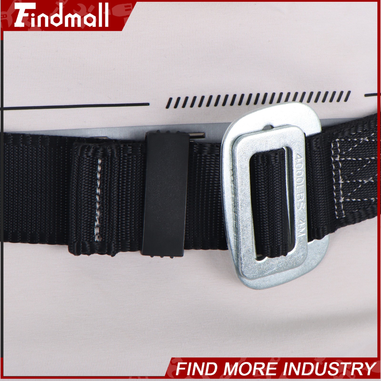 Findmall Full Body Roofing Harness Fall Protection Kit W/Shock Absorbing Lanyard