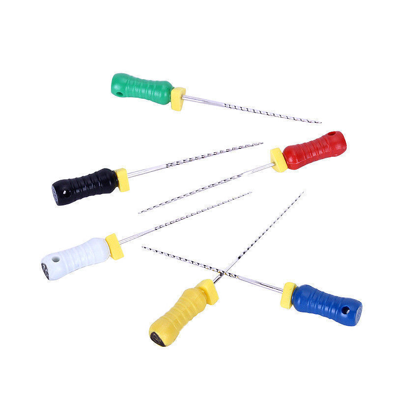 1-100Pack Dental Stainless Steel Endo Root Canal File K Files Hand Use #15-#40