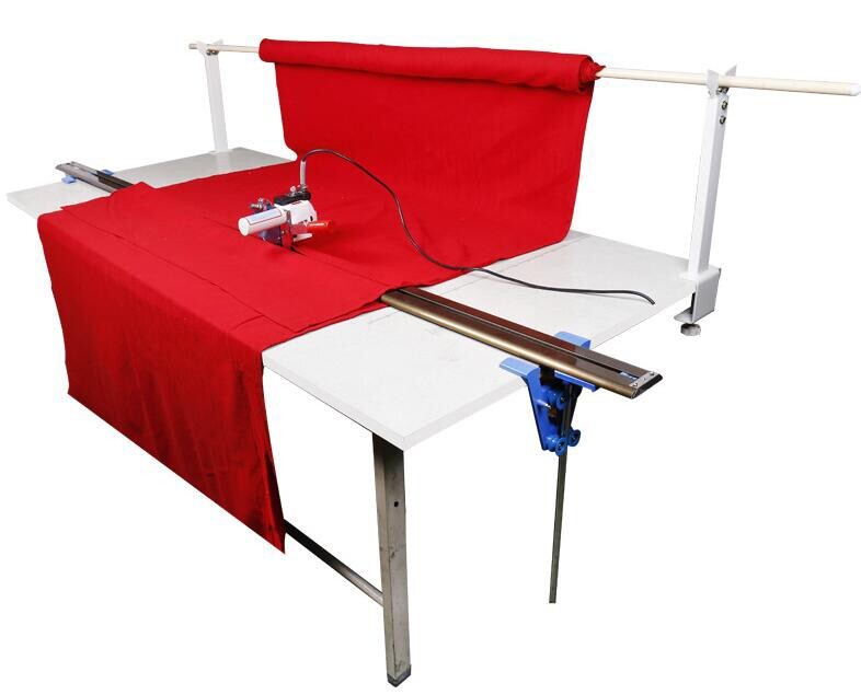High Speed 110V 74.8″ Fabric Cutter Leather Textiles Cutting Machine 86.6″ Rack