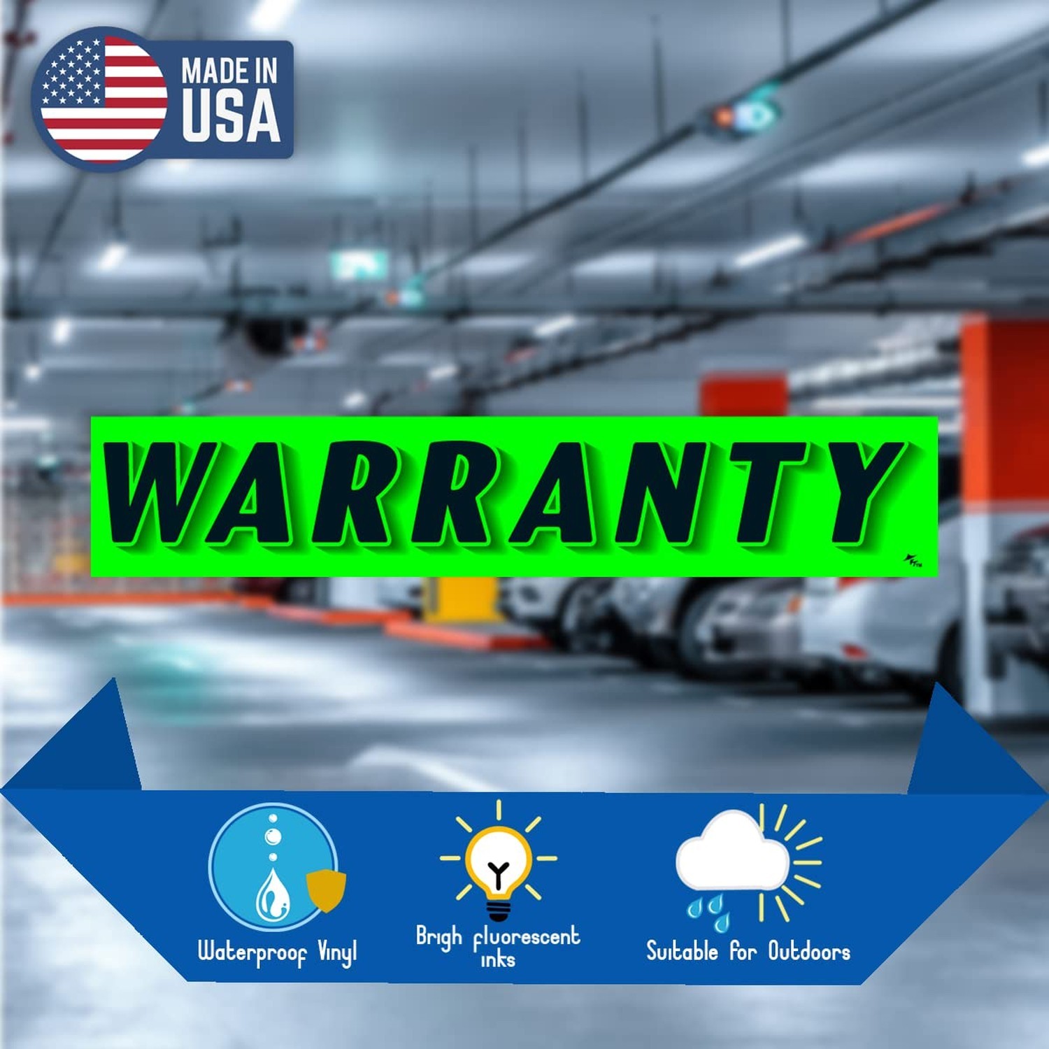 Versa-Tags Warranty Windshield Stickers, Chartreuse Green, 12-Pack | Measurin…