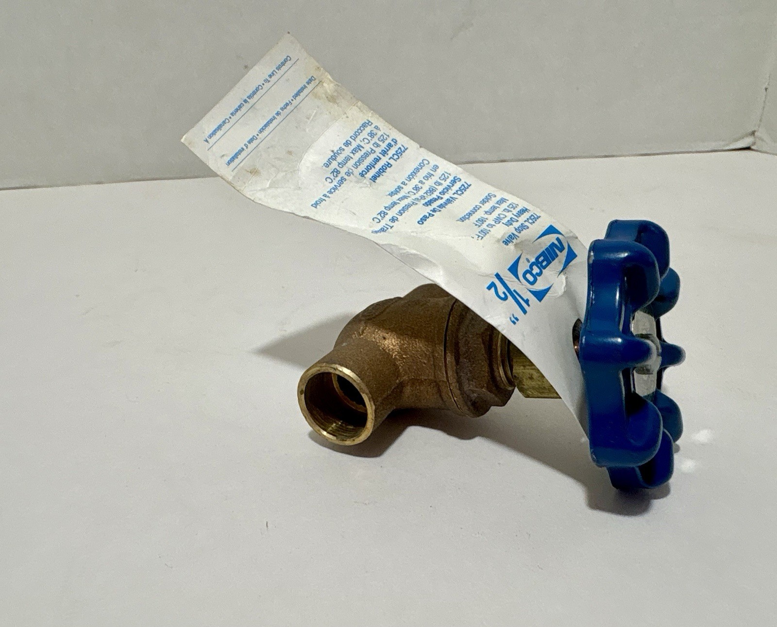 Nibco 1/2″ Stop Valve Heavy Duty 725CL 125 PSI Solder Connection