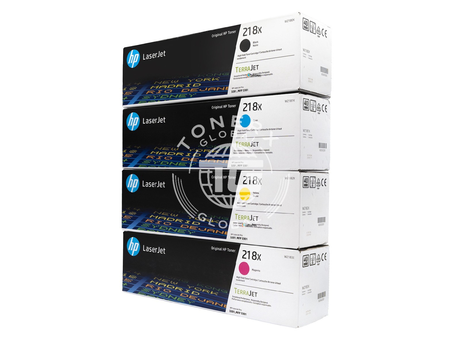 HP 218X High Yield Toner Cartridge Set (W2180X-W2181X-W2182X-W2183X)