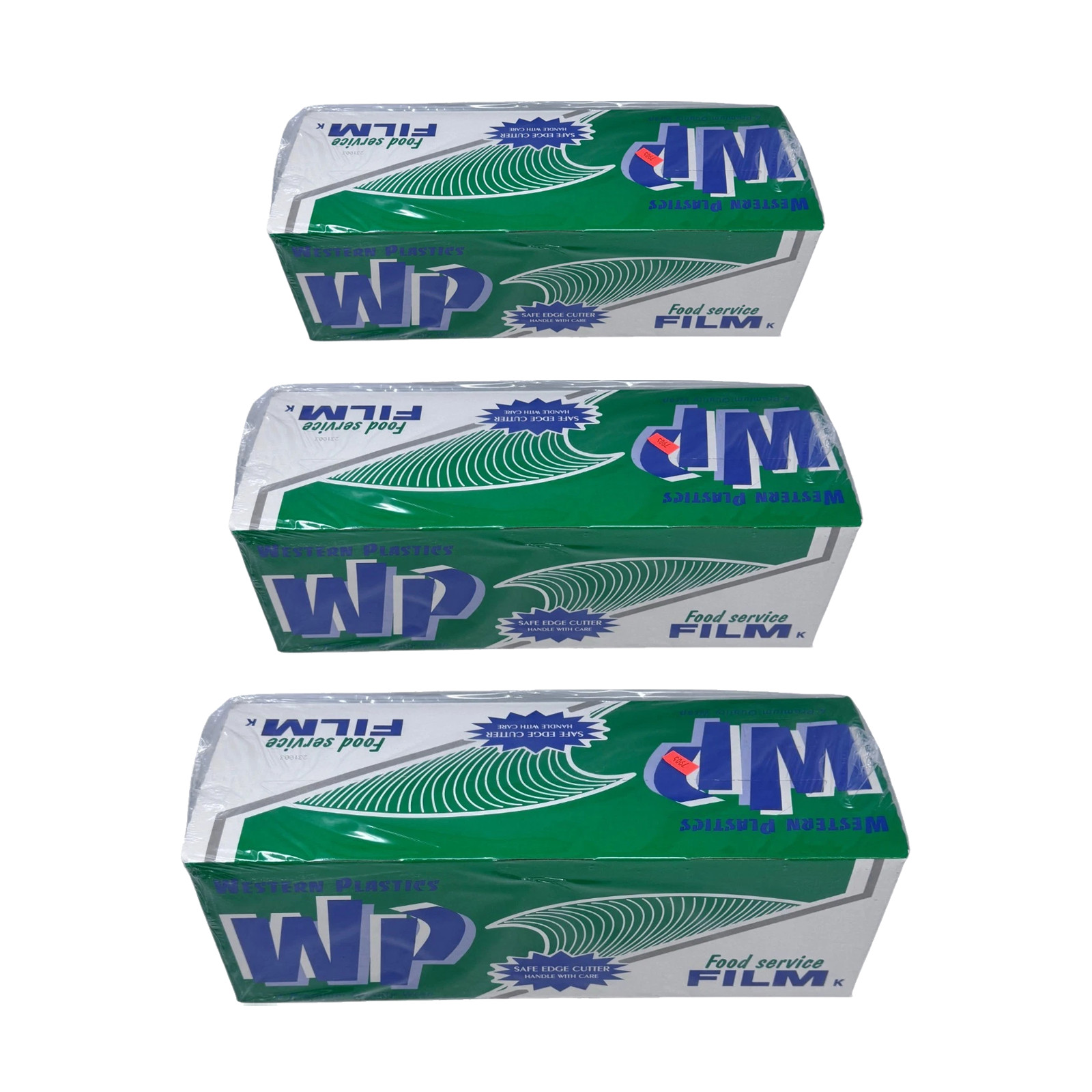 3 Pack – Western Plastics 12″ x 2000′ Food Service Film Cling Wrap w Cutter Box