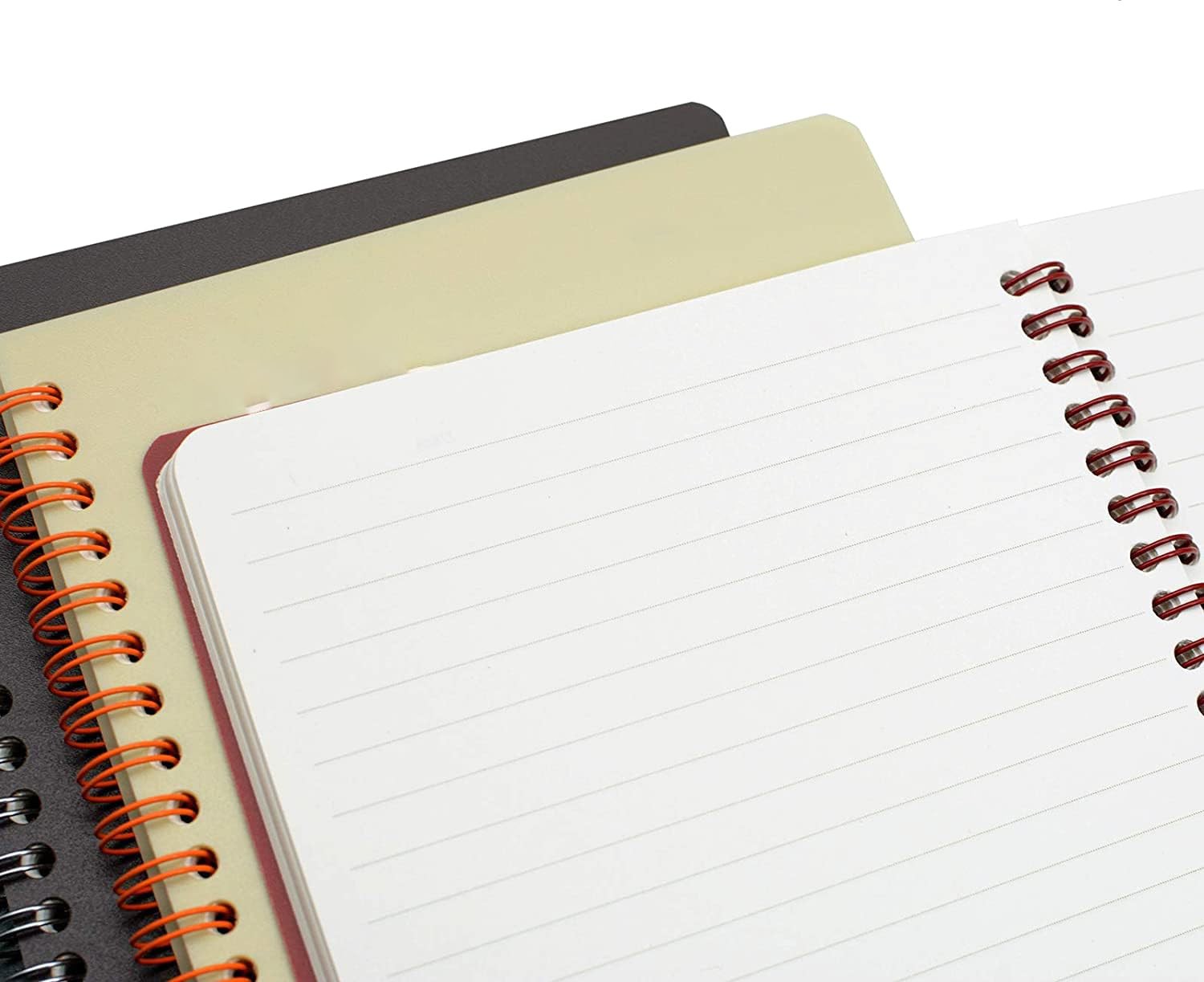 YIKANGHENG 4 Pcs A5 Size Spiral Notebook, 4 Color 8.3 Inch x 5.9 ruled, dark