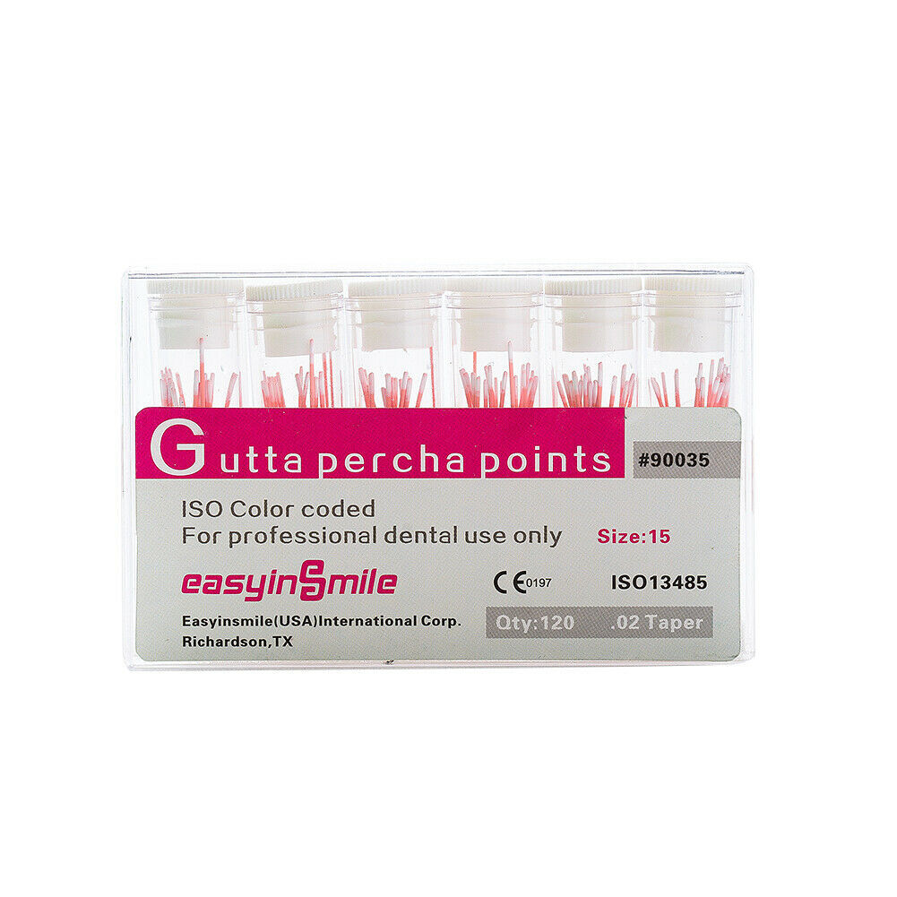 Dental Gutta Percha Points Sterile Endodontic Root Canal .02/.04/.06Taper 15#-80