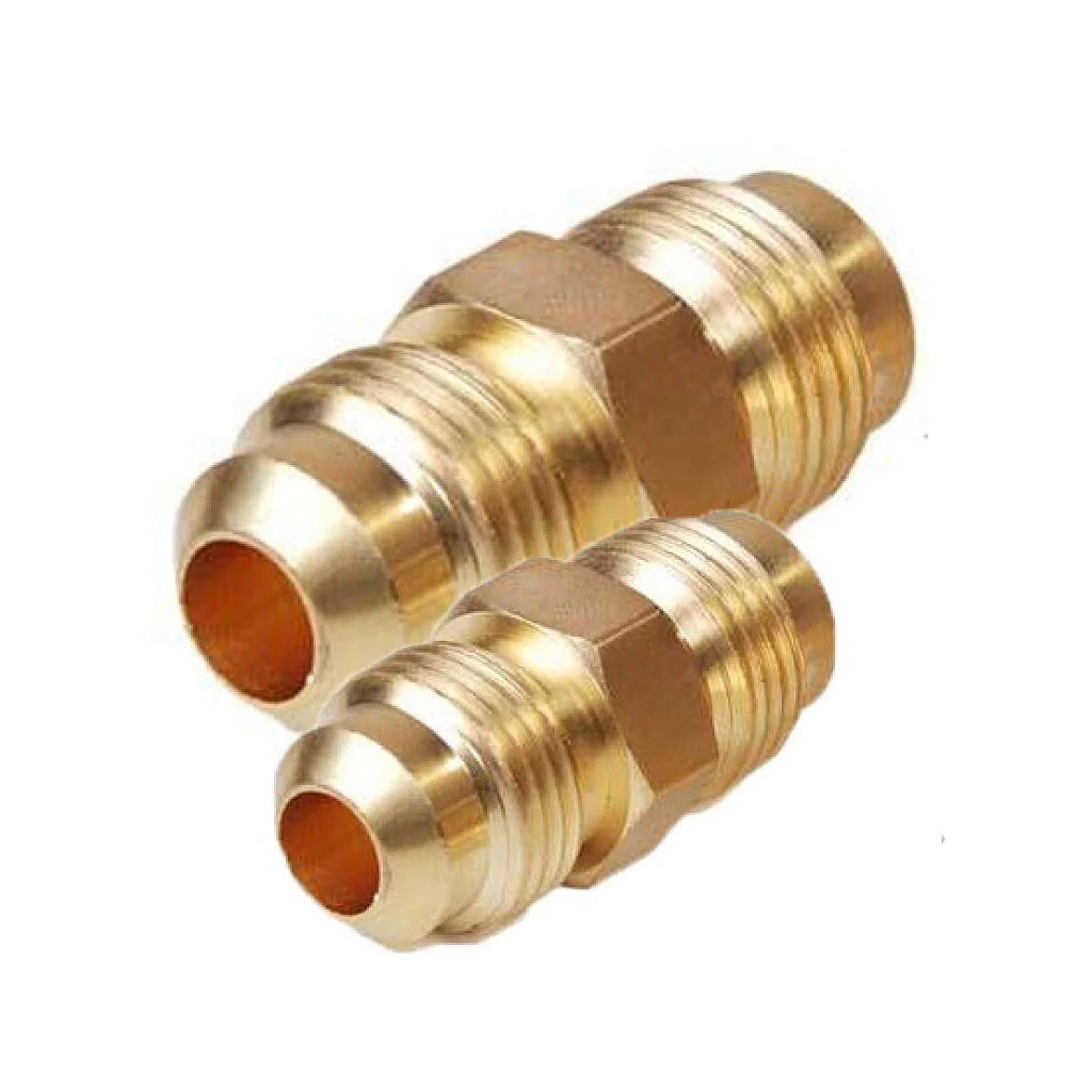 1/2 » & 1/4 » flare union kit brass mini split line sets 2P161 2P159