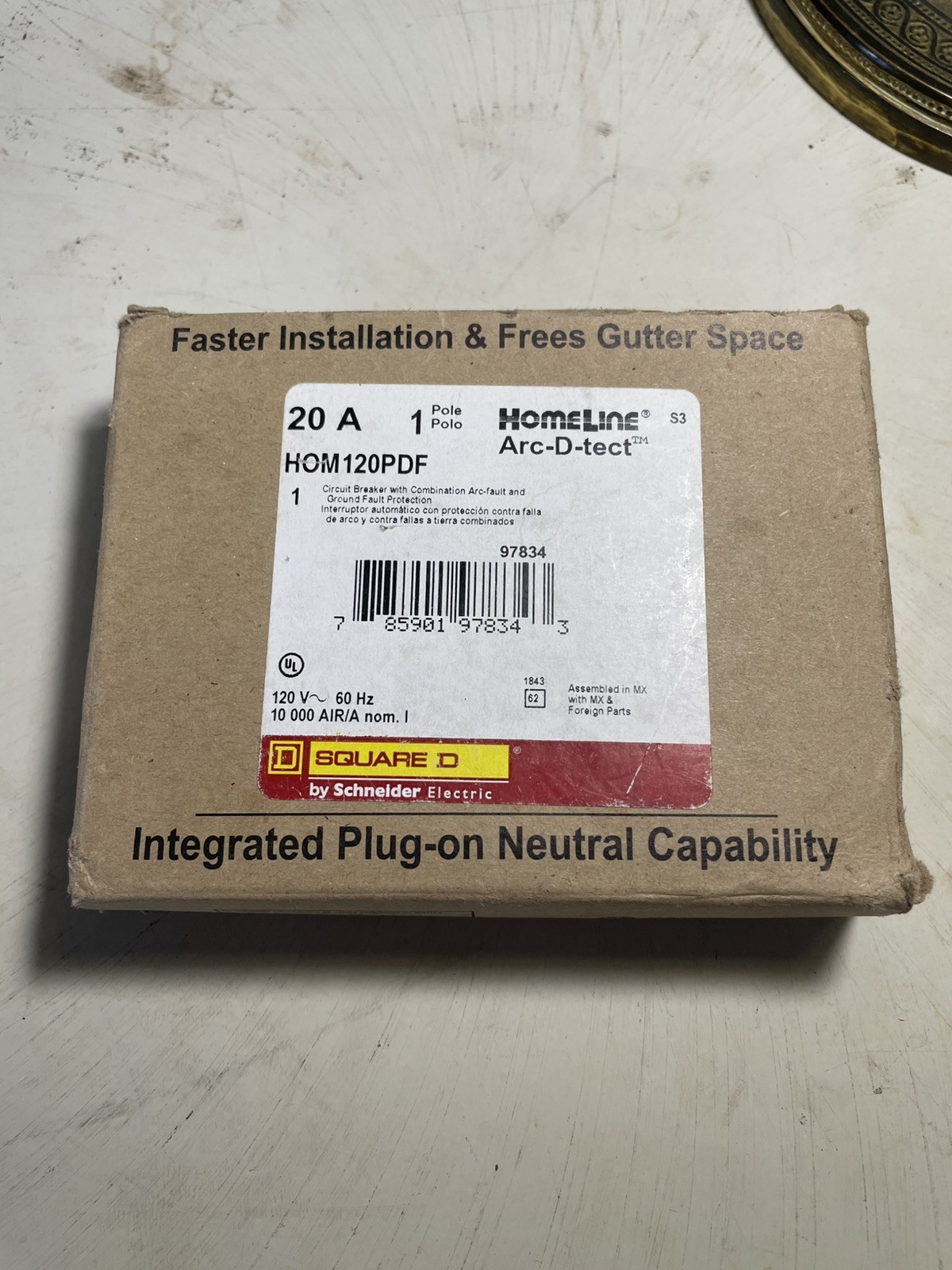 NEW In Box Square D HOM120PDF 20A 1P Dual Function AFCI GFCI Breaker