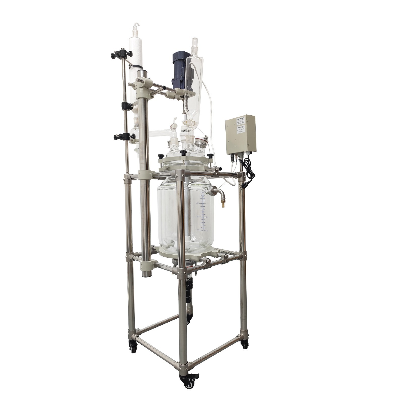 20L Jacketed Glass Reactor Jacketed Reactor 110V Jacketed Pilot Plant Reactors L