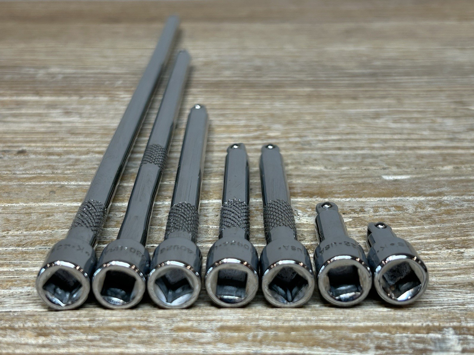 SK Tools 7 Piece 1-1/2″, 2″, 4″, 6″, 10″ And 14″ 1/4″ Drive Wobble Extension SET