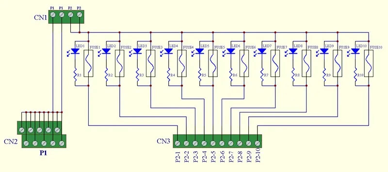 Fuse Module,DIN Rail Mount 10 Position Fuse Power Distribution Module.