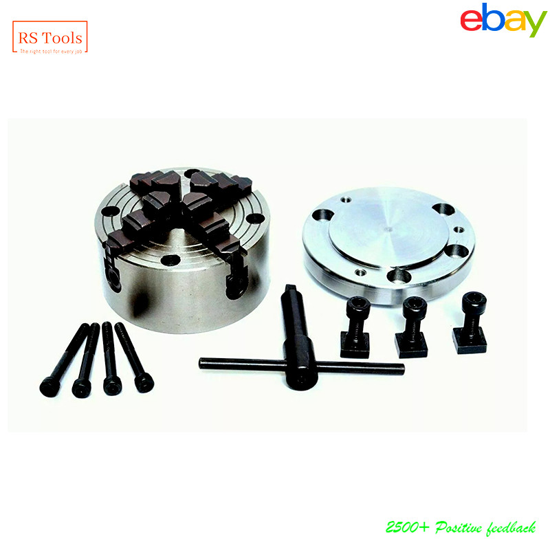 Rotary Table 4″/100mm With 100mm 4 JAW Independent Chuck USA RSTOOLS