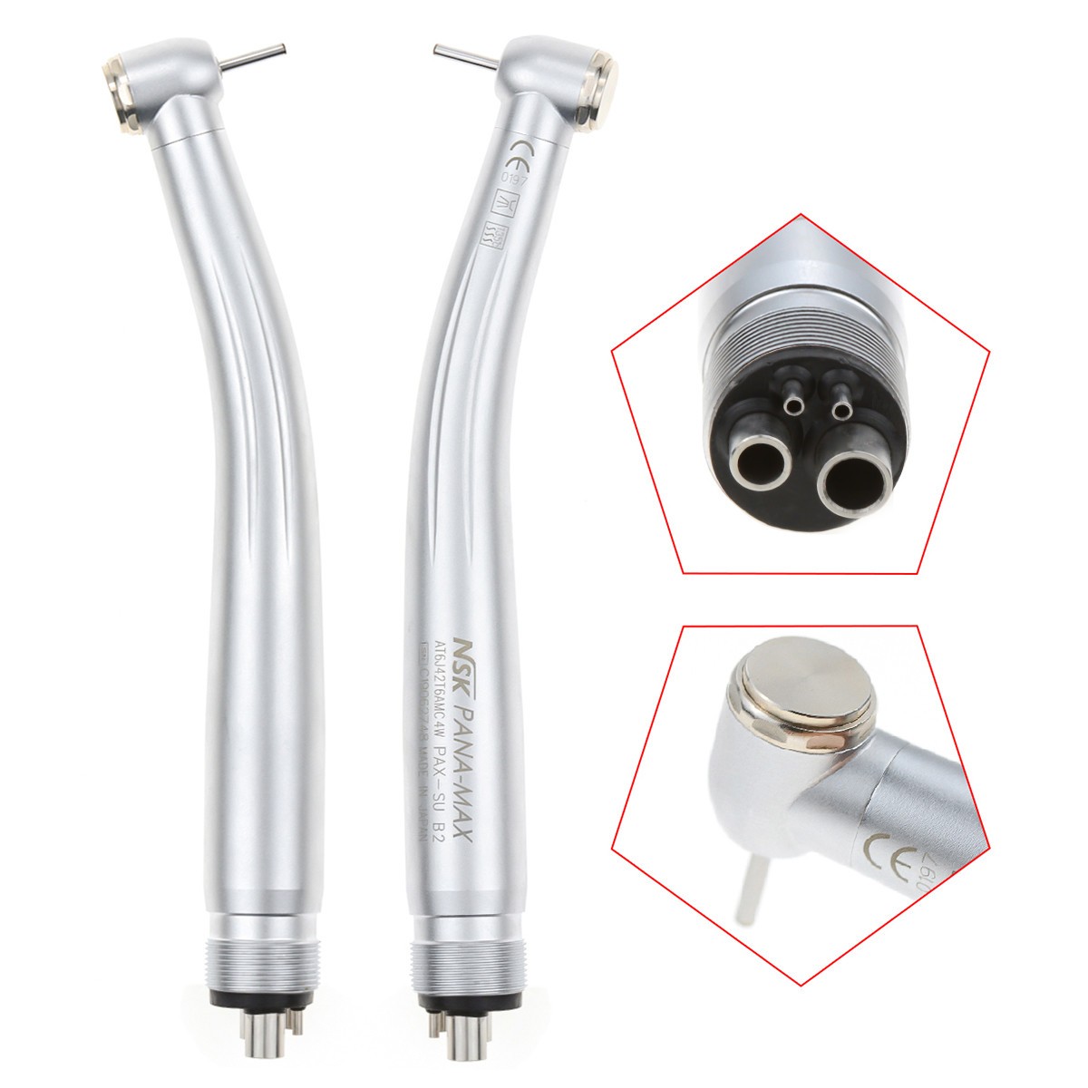 Dental High Speed & Low Speed Handpiece Set Push Button Type M4 4 Hole US STOCK