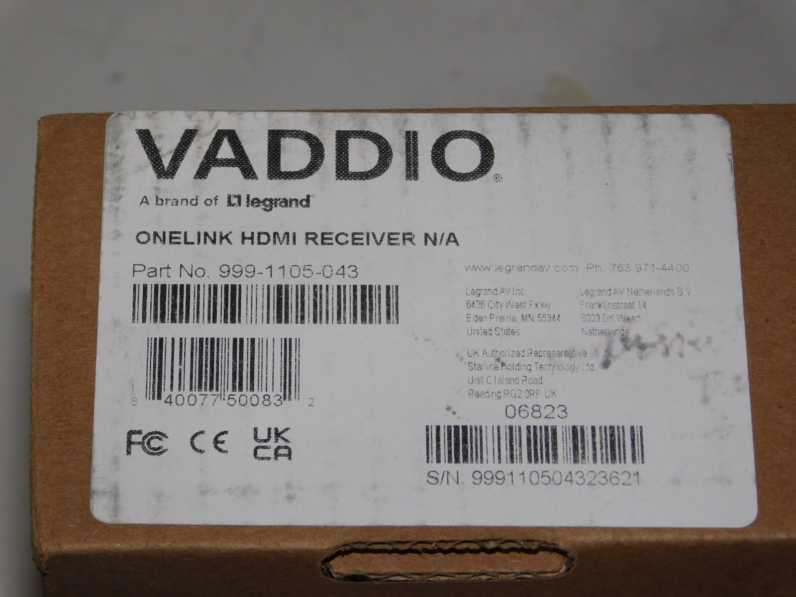 New Vaddio 999-1105-043 OneLINK HDMI Interface Receiver HDBaseT Camera System