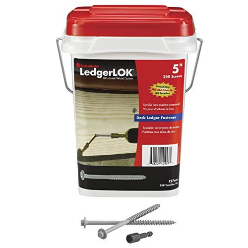 FastenMaster FMLL005B-250 LedgerLOK Ledger Board Fastener, 5 Inches, 250-Count